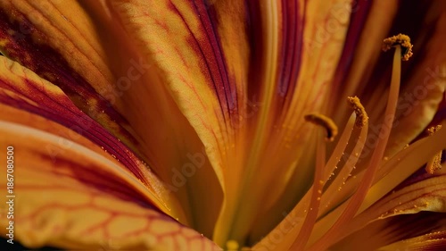 Macro Tiger Lily Throat Closeup