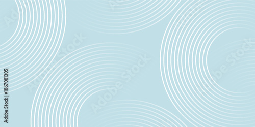 Modern abstract background. Glossy white gradient circle lines. Minimal geometric pattern.