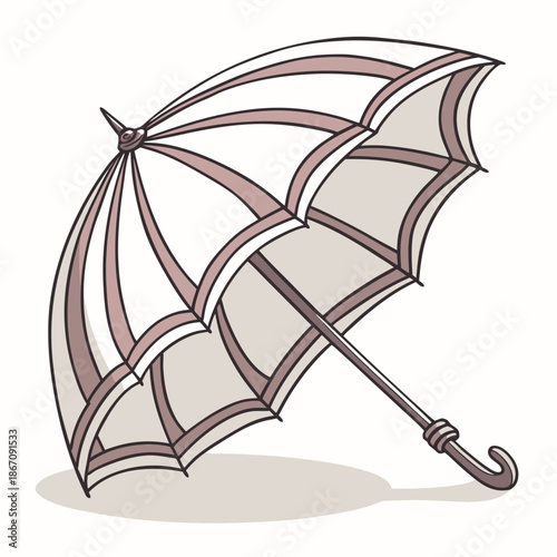 Red Rainy Day Foldable Umbrella Vector