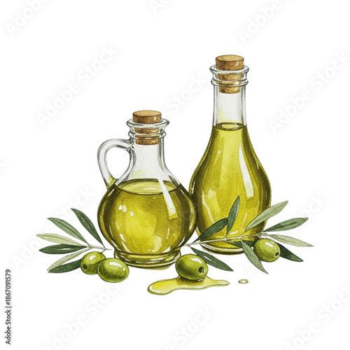 olive oil and olives