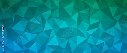 Dark Blue, Green vector blurry triangle texture. Triangular geometric sample with gradient.  Triangular pattern for your business design.