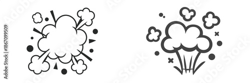 Creative vector illustration of explosion effects for design