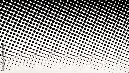 Abstract Black and White Dot Pattern with Gradation Effect