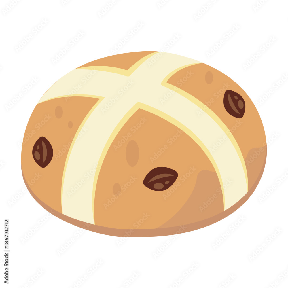Fototapeta premium Vector graphic icon for Cream bun
