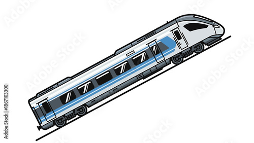 Illustration of a Modern Train