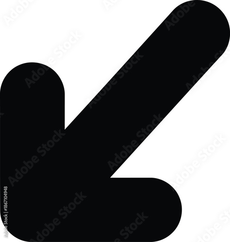 "Diagonal Flow" – emphasizes movement and direction.

"Guided Descent" – conveys purposeful downward motion.

"Smooth Leftward Path" – highlights the rounded, modern design.

"Vector Shift" – abstract