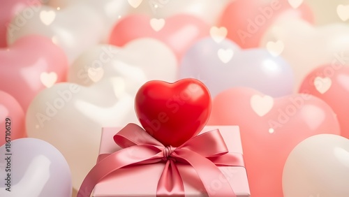 Heart Balloons and Gifts Delightfully Arrange Romance