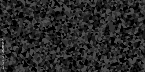 Vector gray overlapping polygon square texture. Seamless geometric pattern triangle shapes low polygon backdrop background. Abstract line poly background.