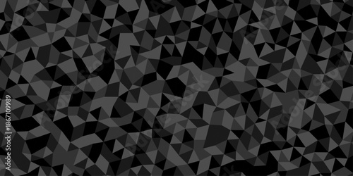 Vector gray overlapping polygon square texture. Seamless geometric pattern triangle shapes low polygon backdrop background. Abstract line poly background.