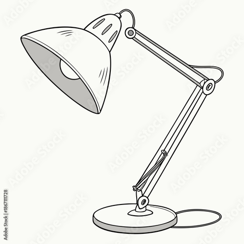 Stylish LED Desk Lamp Vector for Workspace Design