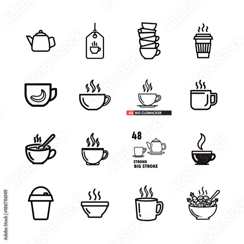 Fitness and Sports Icon Set for Gym Training Healthy Lifestyle and Athletic Performance Tracking