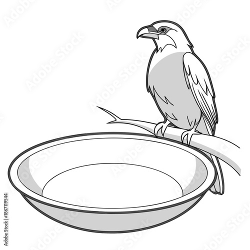 Simple White Ceramic Plate Icon - Clean Isolated Object