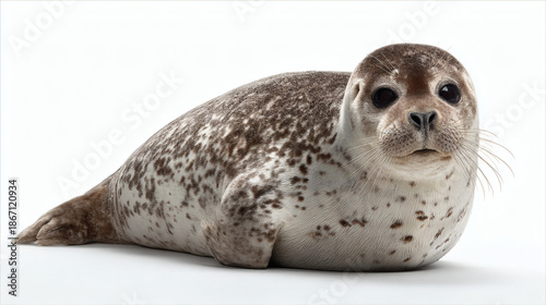 Seal Resting White Surface Side View