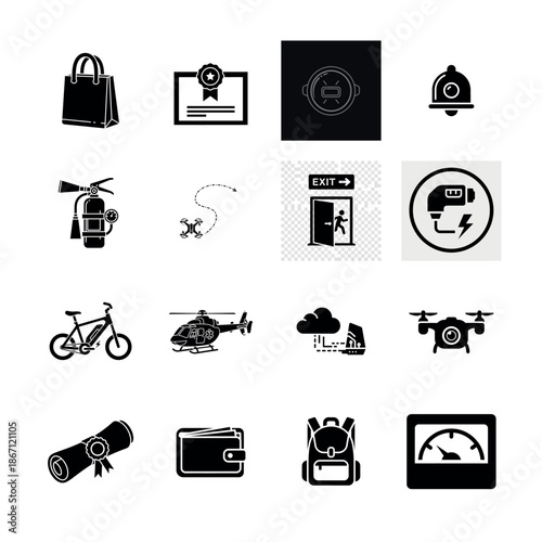 Ecology and Environmental Protection Vector Icon Collection for Sustainability and Green Energy Initiatives