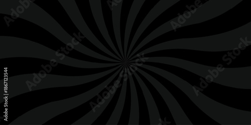 Sunburst beam light vintage shine and graphic summer explosion pattern. black and gray bright sunrise isolated glow striped texture background.