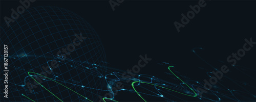 Abstract digital high technology and science or cyber background