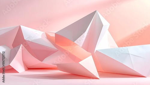 A serene composition of geometric stones balanced on a smooth surface