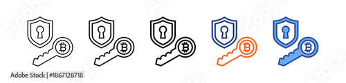 Private Key Different Set Vector Icon