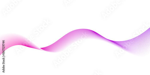 Modern abstract glowing wave background. pink wave lines and technology background. business curve lines, graphic element isolated on white background, 