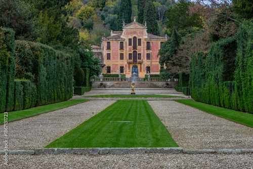 A glimpse of the monumental garden of Valsanzibio, Padua, Italy