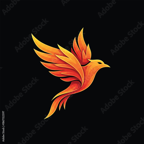 Fiery Phoenix Rising - A Symbol of Rebirth and Transformation.