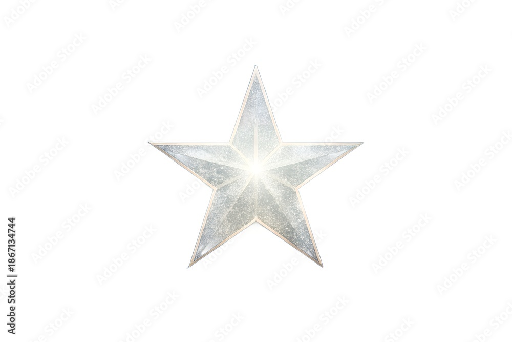 Fototapeta premium Minimal White Star Shine Overlay, Soft Sparkle and Light Bloom, Transparent PNG