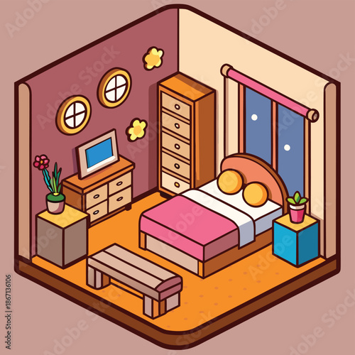 bedroom with a bed