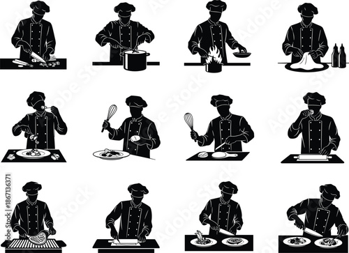 Chef, Cooking, Kitchen, Food, Cuisine, Meal, Dish, Recipe, Cook, Uniform, Hat, Spoon, Pan, Pot, Knife, Plate, Grill, Bake, Chop, Prepare