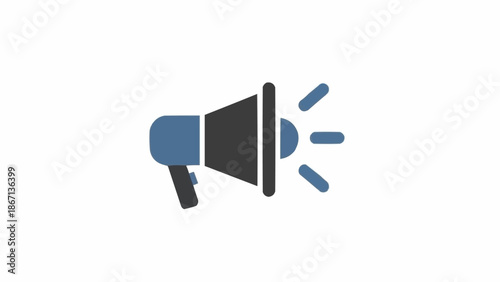 Megaphone Loudspeaker Icon Communication Tool.