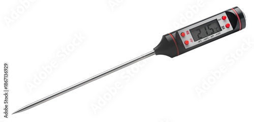 kitchen thermometer on a white isolated background