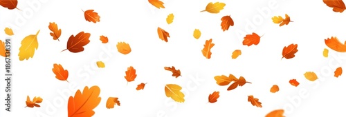 Autumn leaves fall