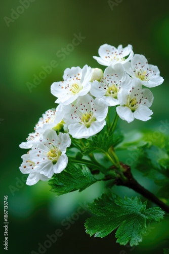 Blooming white flowers