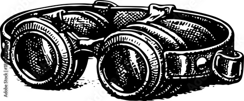 Opera Theater Binoculars Line Drawing