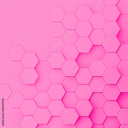 pink hexagon segments as background