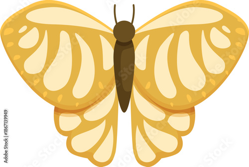 Beautiful yellow butterfly with elegant wings and delicate patterns creating a stunning visual in nature's artistry