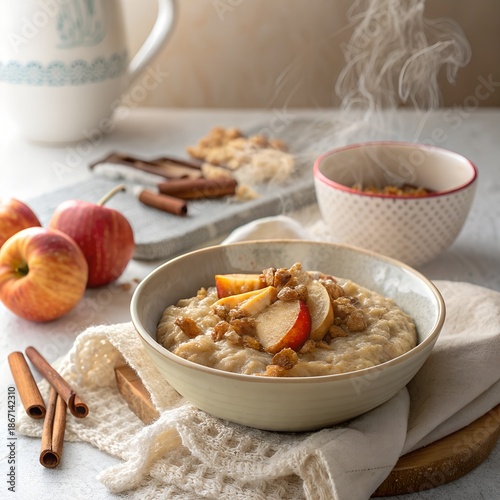 muesli with milk and fruits