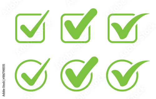 Simple checkmark sign element design