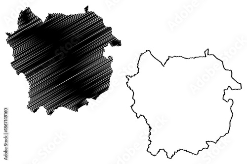 Kayes Region (Regions of Mali, Republic of Mali) map vector illustration, scribble sketch Kayes map