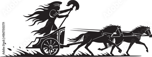 Ancient Chariot Warrior Vector Bundle