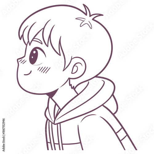 Cute Chubby Cartoon Boy