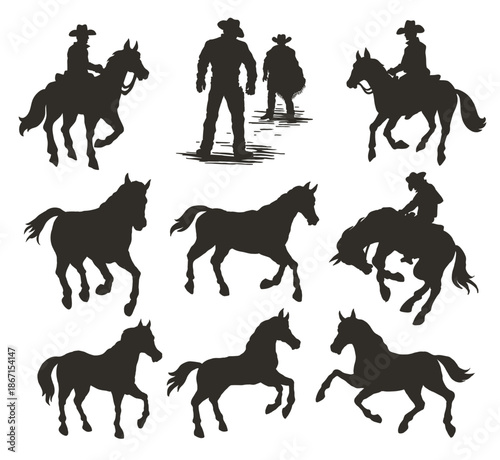 Cowboy and horse fun