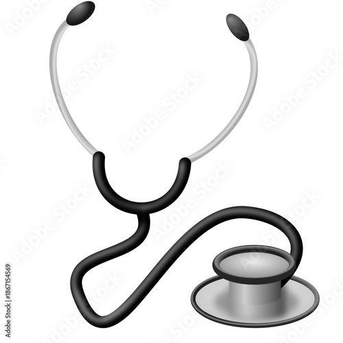 stethoscope on white background
