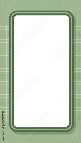 Minimalist digital screen illustration in green color for various design purposes