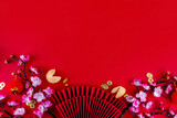 Bright vibrant gold and red Chinese New Year background