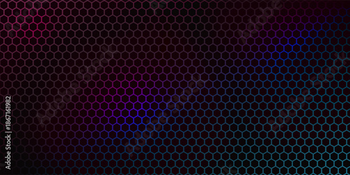 CYBERSPORT abstract background with neon colors and pattern of hexagons. Vivid gradient banner with geometric pattern. Esports concept. Design for gaming and cyber sports events. Vector illustration.