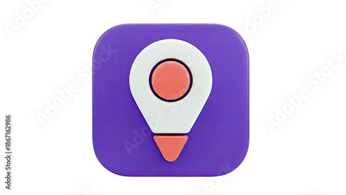 3D Location Pin Icon