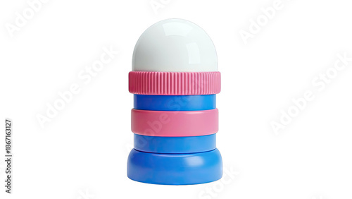 Abstract Stacked Objects with White Dome