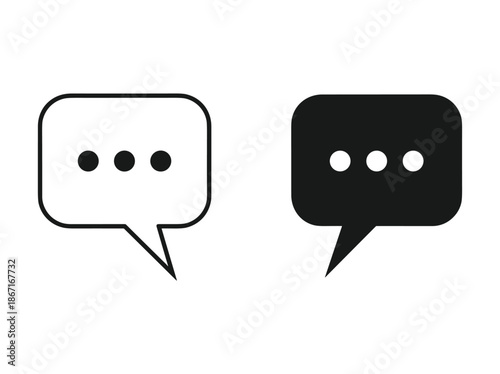 Simple speech bubbles with typing indicators