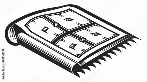 Vintage handsaw with sharp teeth and rustic handle