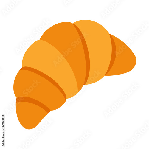 Croissant vector on white background